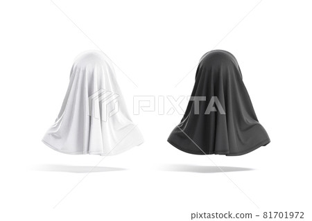 Blank black and white female al-amira mockup, back view Blank black and white female al-amira mockup, back view 81701972