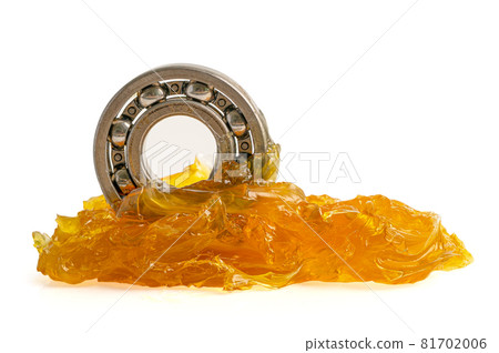 Ball bearing stainless with grease lithium machinery lubrication for automotive and industrial isolated on white background with clipping path Ball bearing stainless with grease lithium machinery lubrication for automotive and industrial isolated on white background with clipping path 81702006