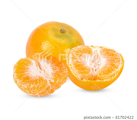Fresh orange isolated on white background 81702422