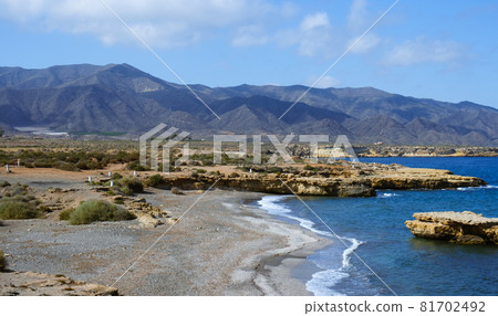 view of La Galera beach in Aguilas, Spain 81702492