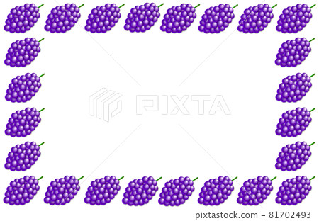 Frame material for grapes (Kyoho). Autumn taste image. 81702493