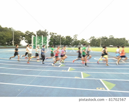 Setagaya Ward, Okura Athletics Stadium, slow shutter photography 81702567