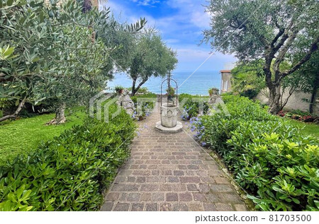 Ruins of roman villa Grottoes of Catullus in sirmione at lake garda in itlay Ruins of roman villa Grottoes of Catullus in sirmione at lake garda in itlay 81703500