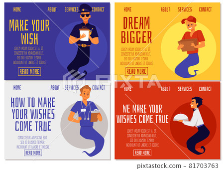 Service and support with helpers genies, cartoon characters grants wishes. Service and support with helpers genies, cartoon characters grants wishes. 81703763
