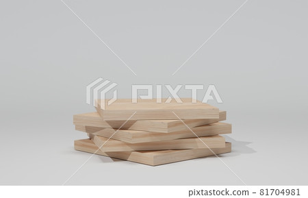 3D rendering. Wooden plank isolated on white... - Stock Illustration ...