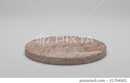 3d rendering. Ground soil podium isolated on white background. 3d rendering. Ground soil podium isolated on white background. 81704985