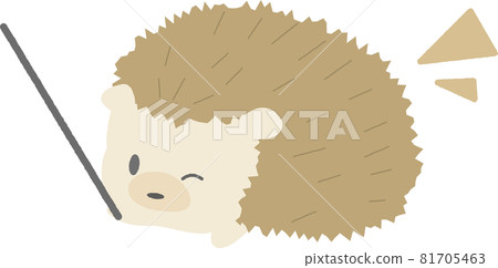 Hedgehog check cute character illustration pop 81705463