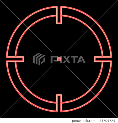Neon sight red color vector illustration flat Neon sight red color vector illustration flat 81705725