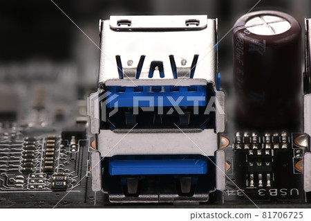 Motherboard closeup Motherboard closeup 81706725