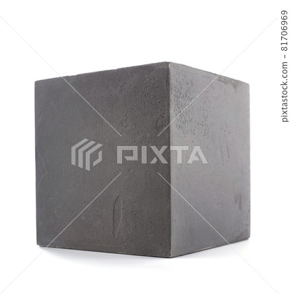Concrete cube or cement brick isolated on white background. Construction brick Concrete cube or cement brick isolated on white background. Construction brick 81706969