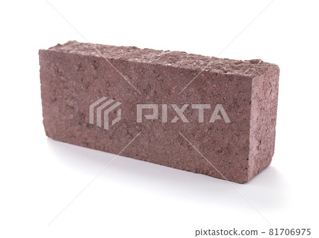 Brick isolated on white background. Construction brick on white 81706975