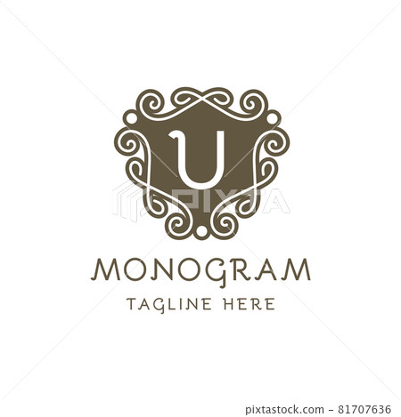 monogram luxury Logo vector template for Restaurant  Royalty Boutique  Cafe  Hotel Jewelry  Fashion. 81707636