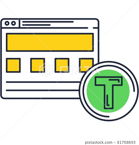 Web trademark and brand design icon vector Web trademark and brand design icon vector 81708693