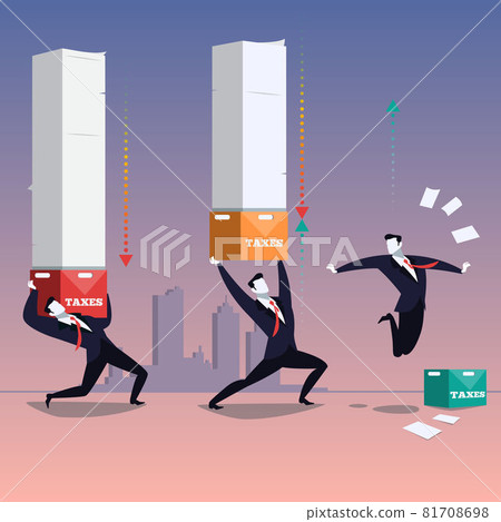 Business and taxation concept vector illustration in flat design 81708698