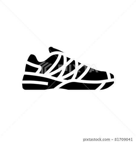 women tennis shoe glyph icon vector illustration 81709041