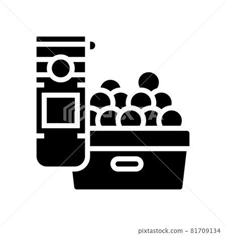 storaging golf balls glyph icon vector illustration 81709134