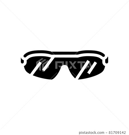 sunglasses golf player accessory glyph icon vector illustration 81709142