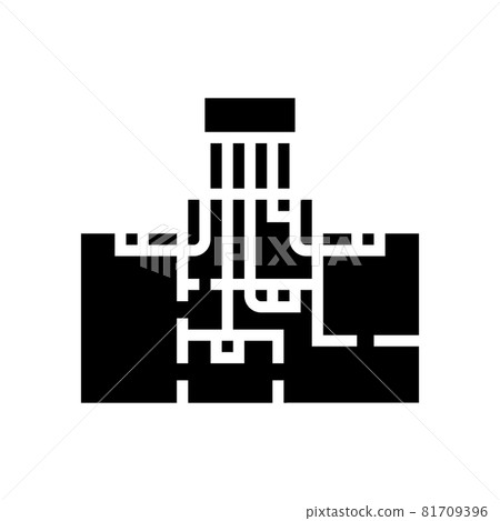 zoned heating cooling systems glyph icon vector illustration 81709396