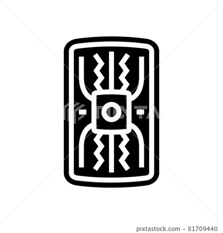 warrior shield ancient rome glyph icon vector illustration warrior shield ancient rome glyph icon vector illustration 81709440