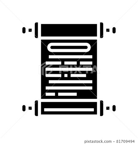 history scroll ancient greece glyph icon vector illustration history scroll ancient greece glyph icon vector illustration 81709494