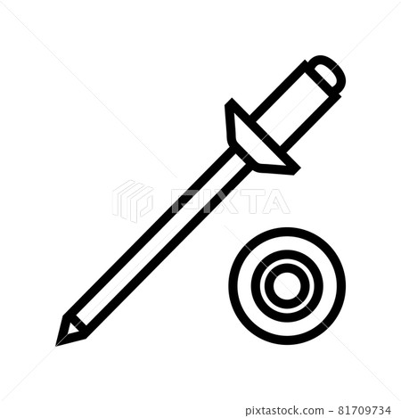 rivet screw line icon vector illustration 81709734