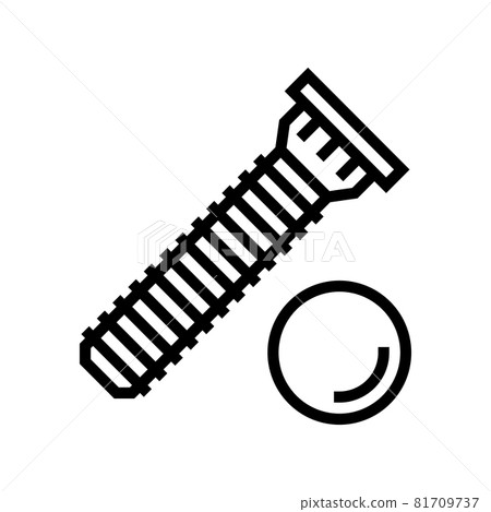 press-fit stud line icon vector illustration 81709737