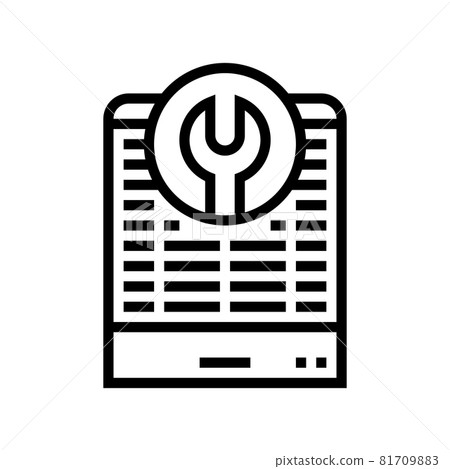 heat pump repair line icon vector illustration 81709883