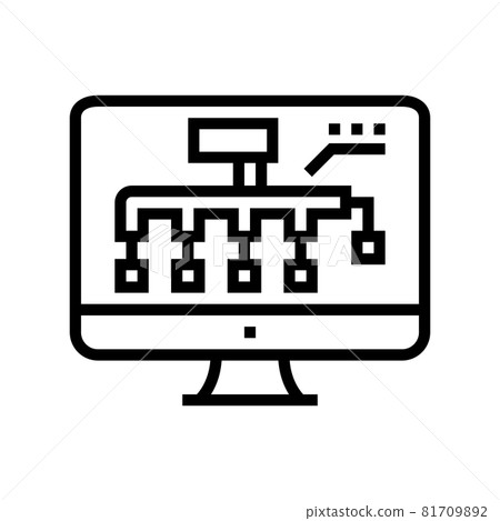 hvac layout design line icon vector illustration 81709892