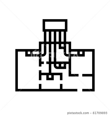 zoned heating cooling systems line icon vector illustration 81709893