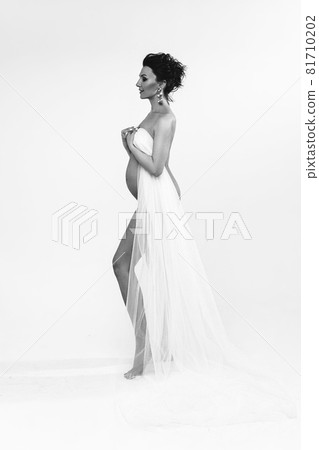 black and white picture of attractive pregnant black and white picture of attractive pregnant 81710202