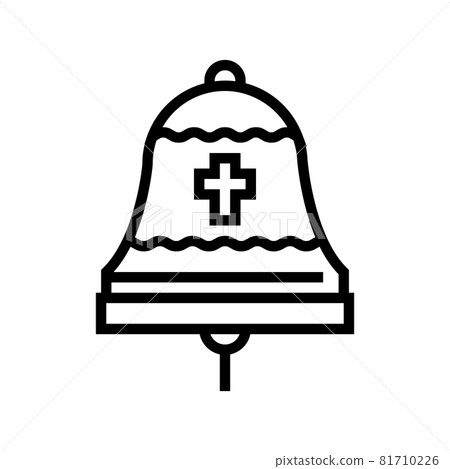 bell christianity line icon vector illustration bell christianity line icon vector illustration 81710226