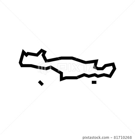 crete greece island line icon vector illustration crete greece island line icon vector illustration 81710268