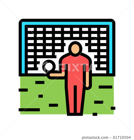 goalkeeper soccer color icon vector illustration goalkeeper soccer color icon vector illustration 81710504