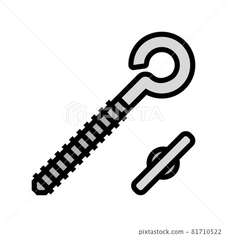 eyebolt with peg color icon vector illustration 81710522