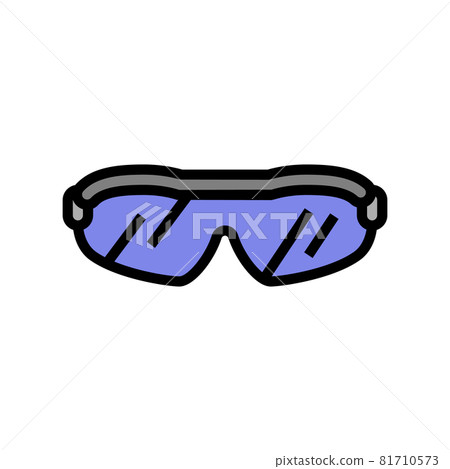 sunglasses golf player accessory color icon vector illustration 81710573