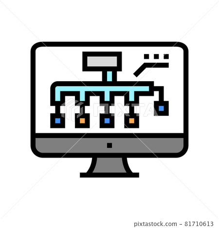 hvac layout design color icon vector illustration hvac layout design color icon vector illustration 81710613