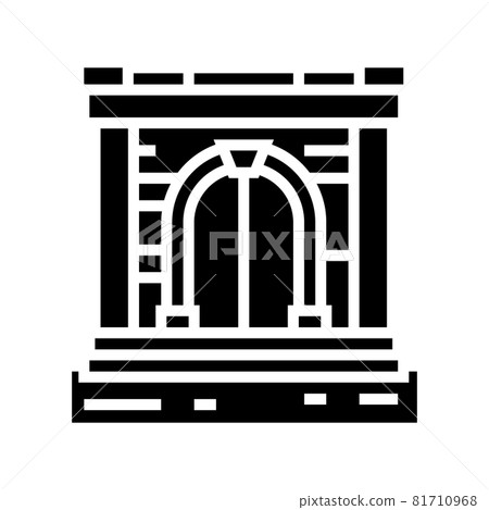 ancient gate glyph icon vector illustration 81710968
