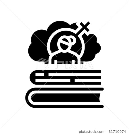 women history glyph icon vector illustration 81710974