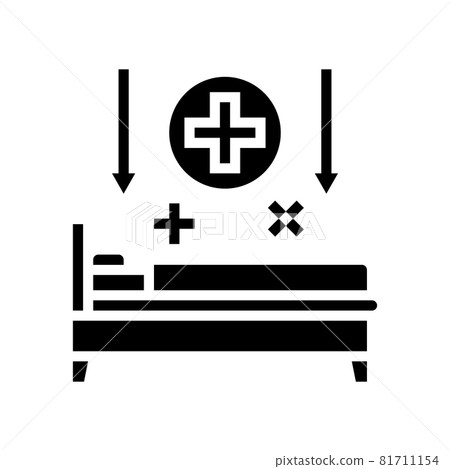 bed rest hepatitis glyph icon vector illustration 81711154