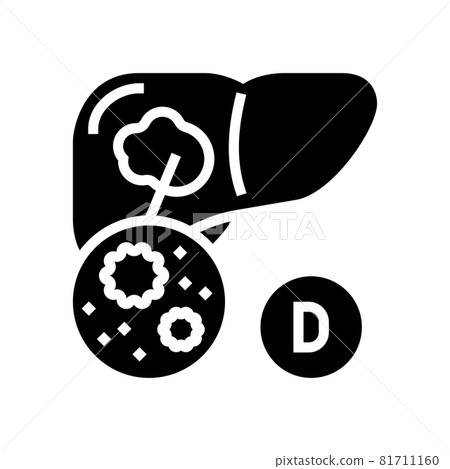 type d hepatitis glyph icon vector illustration 81711160