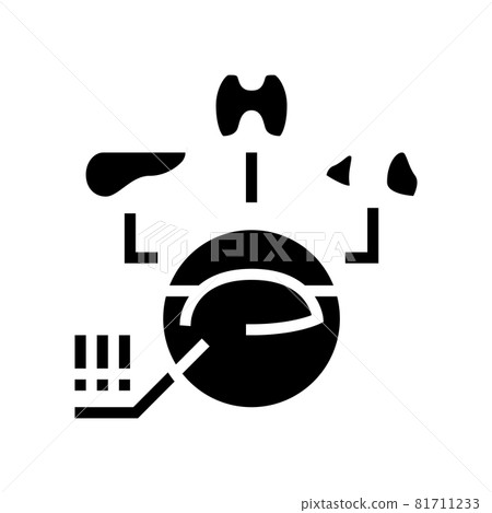 multiple endocrine neoplasia endocrinology glyph icon vector illustration 81711233