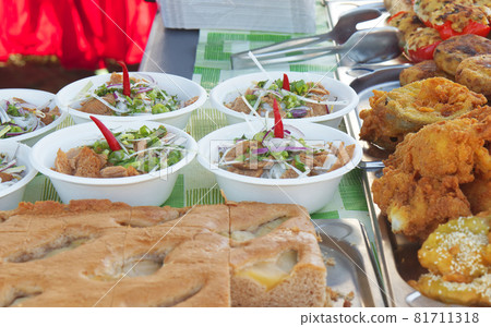Selling authentic Vietnamese soup at the Asian Street Food Festival in Prague 81711318