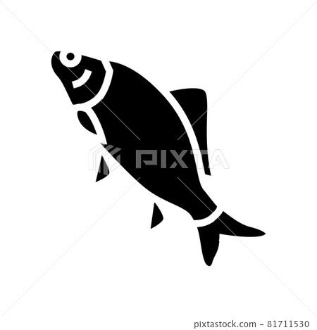 crucian carp glyph icon vector illustration 81711530