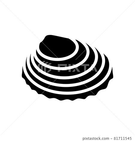 japanese cockle glyph icon vector illustration 81711545