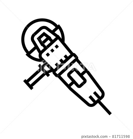 angle grinder tool line icon vector illustration 81711598