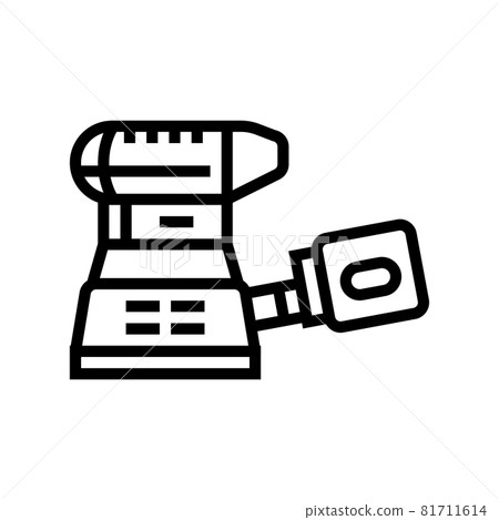 orbital sander tool line icon vector illustration 81711614