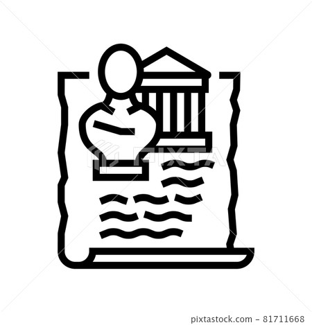 ancient greece history line icon vector illustration 81711668