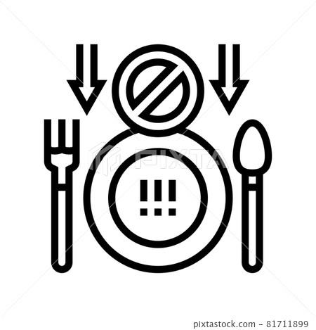 loss of appetite hepatitis line icon vector illustration 81711899