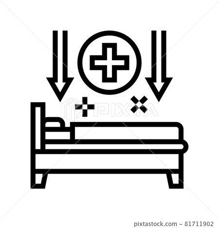 bed rest hepatitis line icon vector illustration 81711902