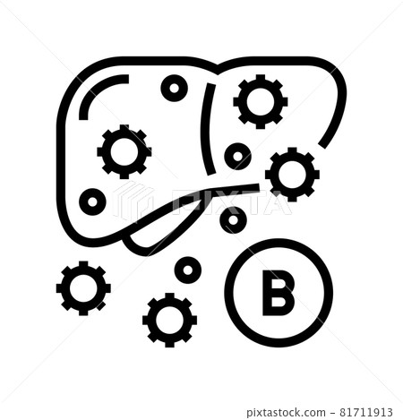 type b hepatitis line icon vector illustration 81711913
